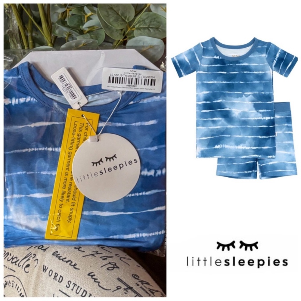 Little Sleepies Tie Dye Short Sleeve Pajama Set
